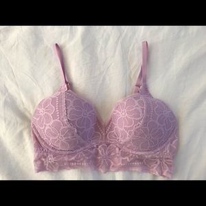 PINK Lace Racerback Push-up Bralette
